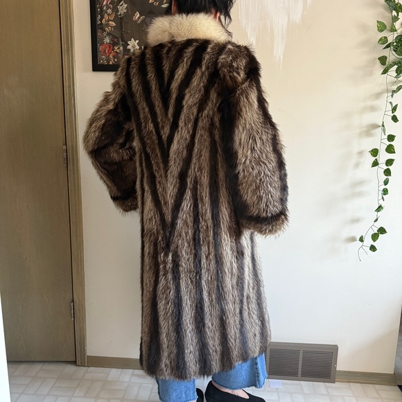 Vintage Authentic Western Furs Raccoon Full Length Coat - Picture 7 of 15